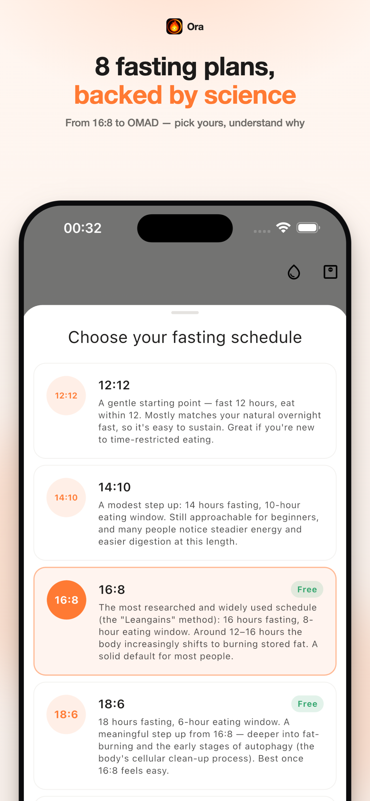 Ora protocol picker screen